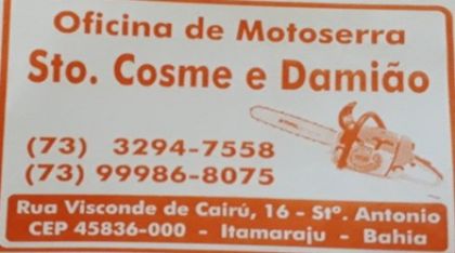 OFICINA DE MOTOSERRA STO. COSME E DAMIÃO - Itamaraju 